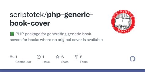 github scriptotekphp generic book cover php package  generating generic book covers