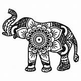 Elefante Elefantes Mandalas sketch template