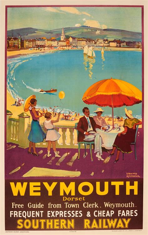 1935 Southern Railway Travel Advertising Poster For