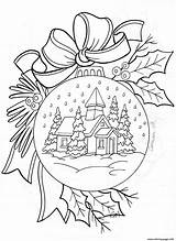 Coloring Adult Christmas Pages Snow House Printable Color Print sketch template