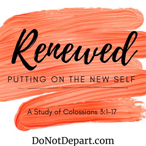 renewed wrap   colossians   bible study   depart