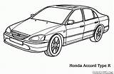 Accord Coloring Colorare Kolorowanka Kolorowanki Coches Malvorlagen Druku Colorkid Samochody sketch template