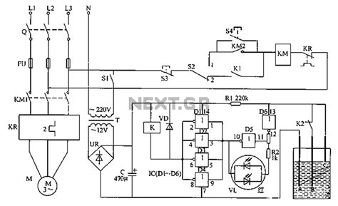 automatic level control circuit diagram     automation circuits  nextgr