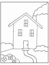 Coloring House Pages Farm Print sketch template