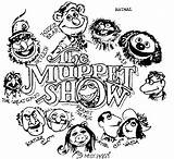 Muppets Muppet Coloring Pages Show Animal Waldorf Statler Drawing Kermit Rowlf Drawings Henson Piggy Miss Jim Gonzo Beaker Wanted Most sketch template