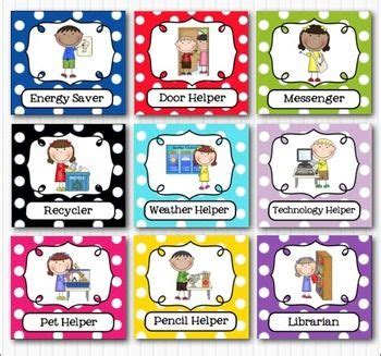 printable preschool classroom job chart preschool classroom idea