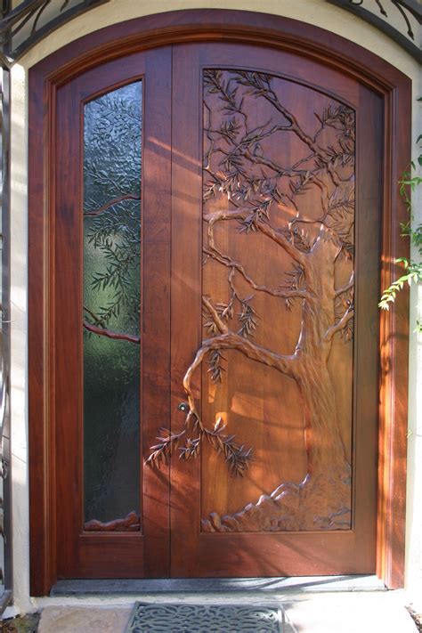 wood door design art door artwork front door art glass front door