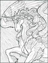 Unicorn Coloring Hard Pages Family Color Cute Getcolorings Colorin sketch template