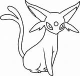Espeon Pokemon Eevee Pokémon Coloringsheet Coloringpages Picts Coloringbook Coloringpages101 sketch template