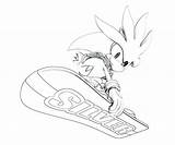 Coloring Pages Sonic Silver Hedgehog Generations Surfer Team Printable Aura Getcolorings Another Board sketch template