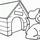 Coloring Pages Dog House Puppies Dogs Puppy Cartoon His Kids Cute sketch template