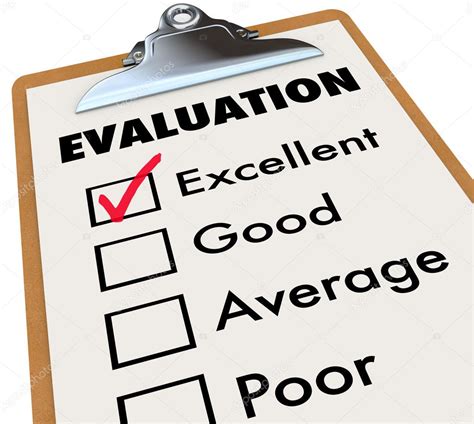 evaluation report card clipboard assessment grades stock photo  iqoncept