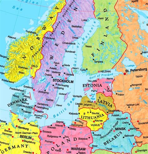 baltic sea political map ontheworldmapcom