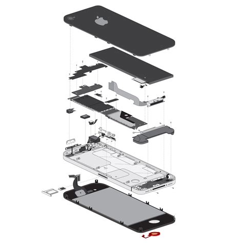 iphone  assembly diagram iphonediagram