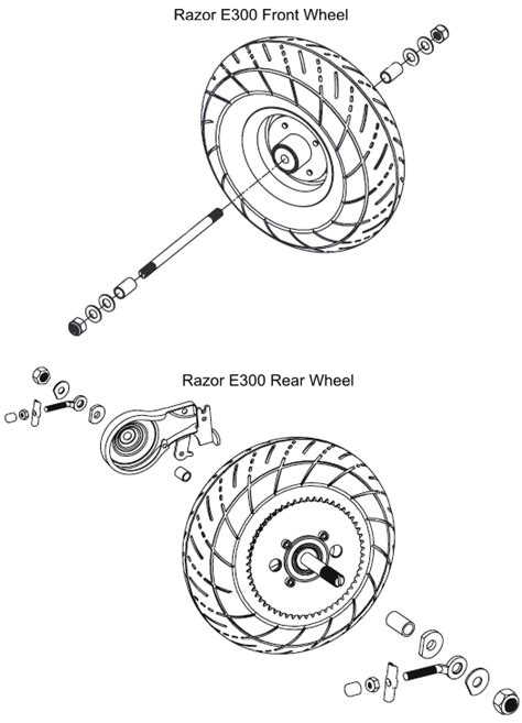 razor  rear wheel assembly diagram wiring diagram