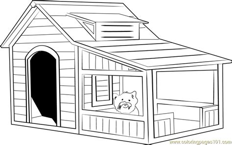 extra large dog house coloring page  kids  dog house printable
