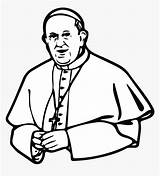 Pope Drawing Francis Line Easy Kindpng sketch template