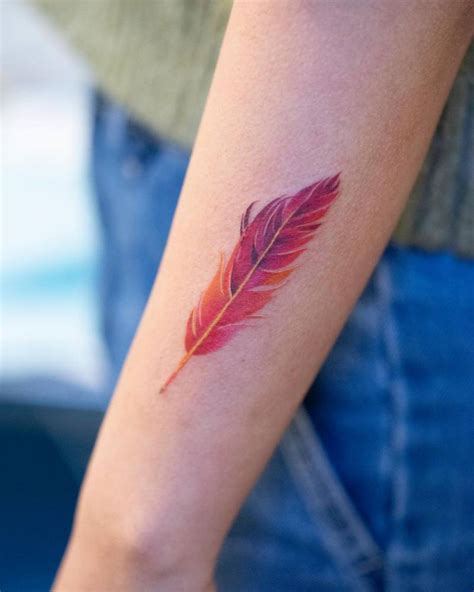 Feather Tattoo Forearm