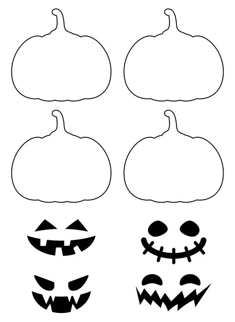 printable cut  pumpkin template printable templates