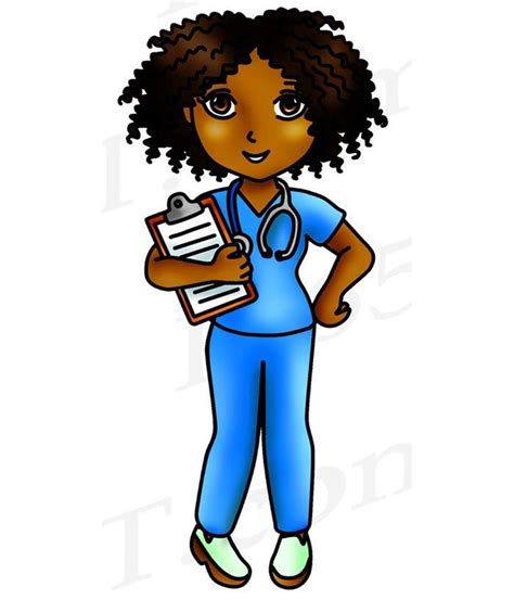 Buy 3 Get 1 Free Black Nurse Clipart Black Girl Nurse Clip Etsy In