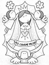 Virgencita Guadalupe Plis Cuidame sketch template