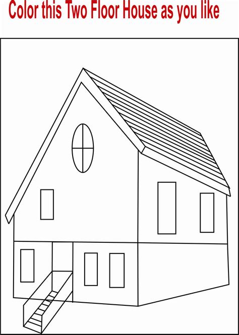 houses  buildings coloring pages