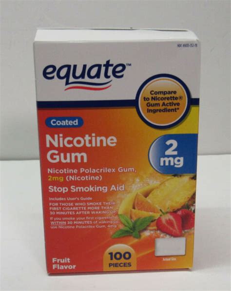 equate nicotine gum  mg fruit flavor stop smoking aid  ct