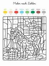 Zahlen Malen Pferd Ausdrucken Stall Pferde Coloriage Vorlagen Magique Numbers Cheval Malvorlage Farben Ausmalbild Vorlage Caballo Motiv Bauernhof Rechnen Drucken sketch template