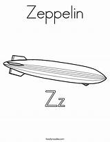 Zeppelin Coloring Built California Usa Twistynoodle Noodle sketch template