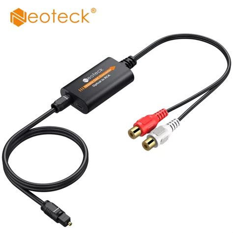 neoteck digital to analog audio converter 192khz dac optical to rca