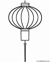 Coloring Chinese Lantern Lanterns Getdrawings Pages sketch template