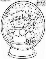 Coloring Snow Pages Globes Globe Comments Print sketch template