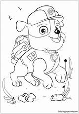 Patrol Paw Rubble Pages Disney Coloring Printable Color Print Coloringpagesonly sketch template