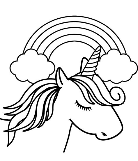 unicorn rainbow coloring pages