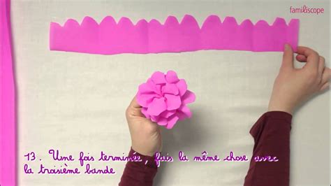 video pour les enfants pour apprendre  fabriquer une fleur en papier crepon jardin