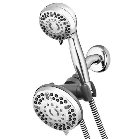 waterpik  mode powerpulse massage dual shower head system chrome xet   walmartcom