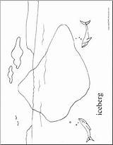 Coloring Iceberg Designlooter Landforms Drawing 05kb 392px Getdrawings Getcolorings Penguin sketch template