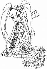 Winx Coloring Mermaid Pages Coloringtop sketch template