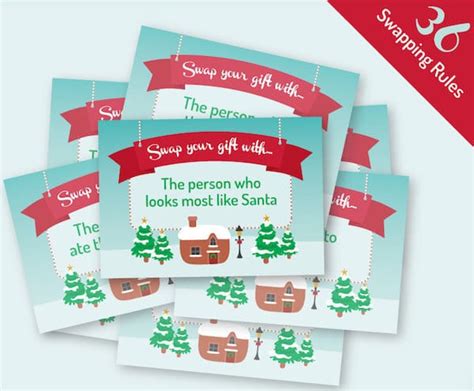 holiday gift exchange games printable games partyideaproscom