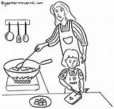 Ibu Memasak Mewarnai Putih Membantu Dapur Bersama Keluarga Orang Iman Masak Sedang Royong Gotong Animasi Hari Hijab Abi Berbakti Mewarna sketch template