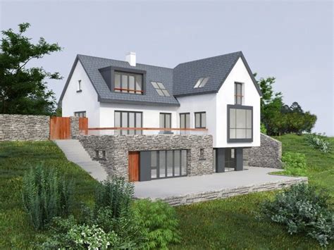 housing collins brennan  assosiates house designs ireland split level house exterior