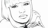 Coloring Pages Minaj Nicki Faces Face Women People Sheets Woman Printable Print Colouring Color Ladies Book Google Search Female Designlooter sketch template