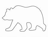 Bear Printable Outline Grizzly Pattern Template Stencils Applique Drawing Patterns Polar Patternuniverse Crafts Animal Stencil Templates Bears Print Clipart Use sketch template