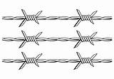 Barbwire Clipart Fence Wire Barb Border Clip Decal Library sketch template