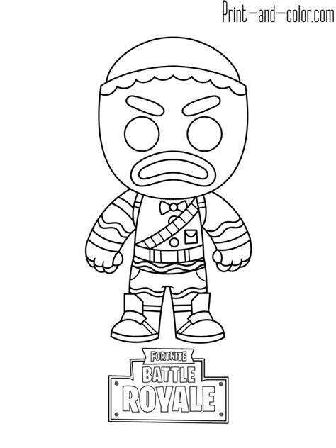fortnite battle royale coloring page gingerbread coloring pages