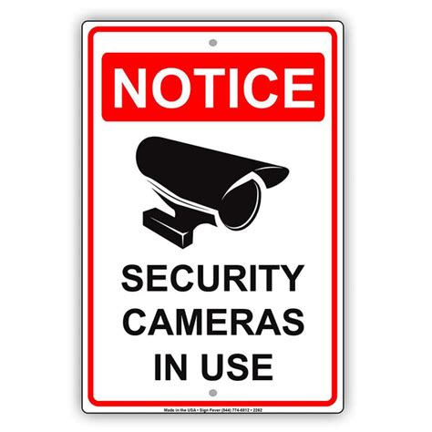 notice security cameras    graphic surveillance sign sign