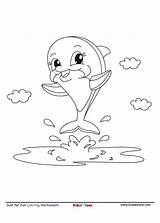 Dolphin Kidzezone Jumping sketch template