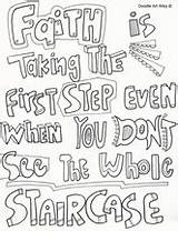 Faith Coloring Pages Staircase Taking Whole Even Step Don When First sketch template