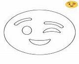 Emoji Coloring Printable Laughing Tears Wink Pages Twitter Joy Face sketch template