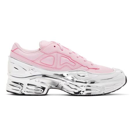 raf simons pink silver adidas originals edition ozweego sneakers ssense green sneakers air